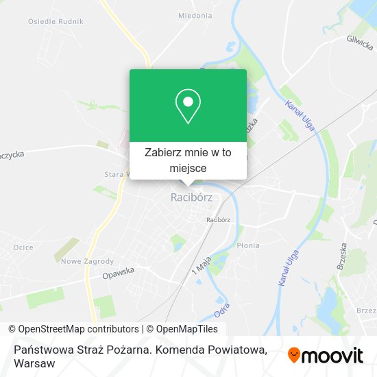 Mapa Państwowa Straż Pożarna. Komenda Powiatowa