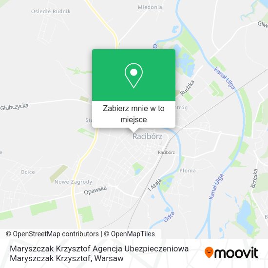 Mapa Maryszczak Krzysztof Agencja Ubezpieczeniowa Maryszczak Krzysztof