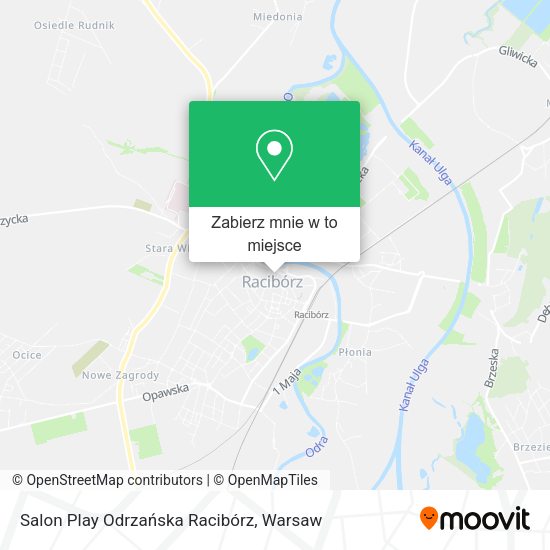 Mapa Salon Play Odrzańska Racibórz