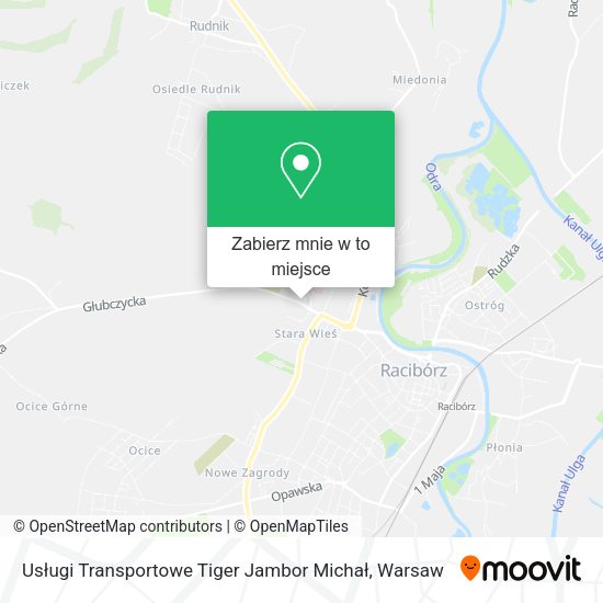 Mapa Usługi Transportowe Tiger Jambor Michał