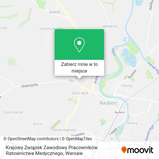 Mapa Krajowy Związek Zawodowy Pracowników Ratownictwa Medycznego