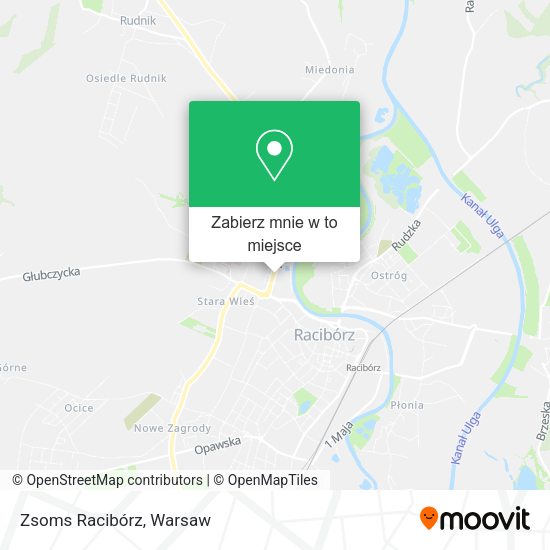 Mapa Zsoms Racibórz