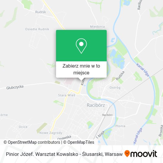 Mapa Pinior Józef. Warsztat Kowalsko - Ślusarski