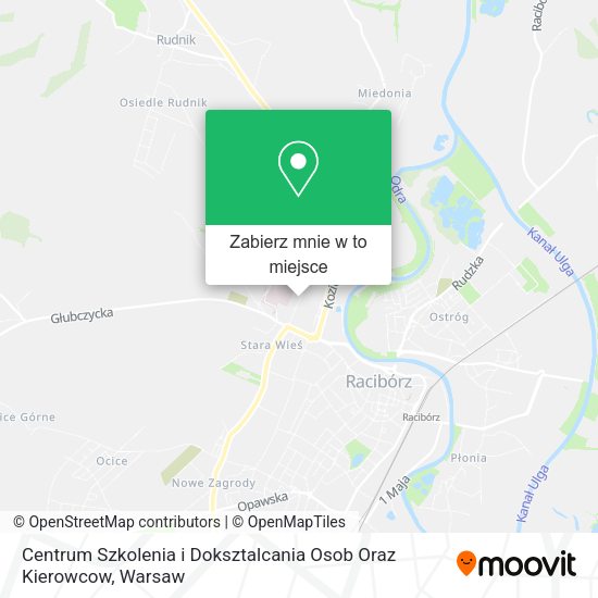 Mapa Centrum Szkolenia i Doksztalcania Osob Oraz Kierowcow