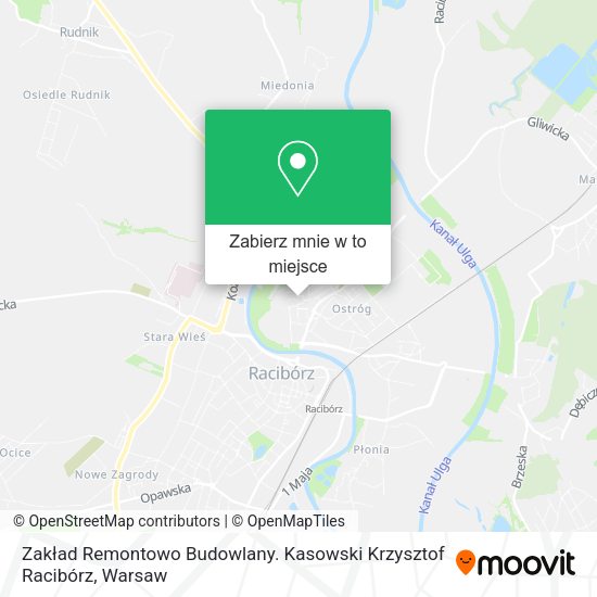 Mapa Zakład Remontowo Budowlany. Kasowski Krzysztof Racibórz