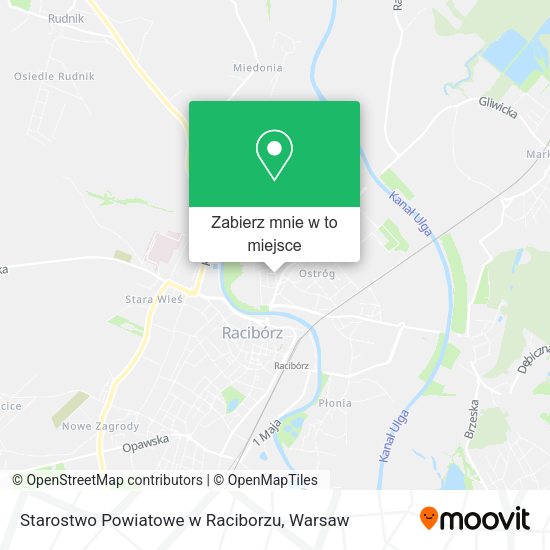 Mapa Starostwo Powiatowe w Raciborzu