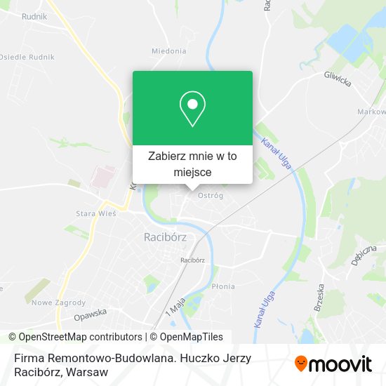 Mapa Firma Remontowo-Budowlana. Huczko Jerzy Racibórz