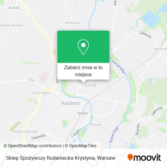 Mapa Sklep Spożywczy Rudaniecka Krystyna