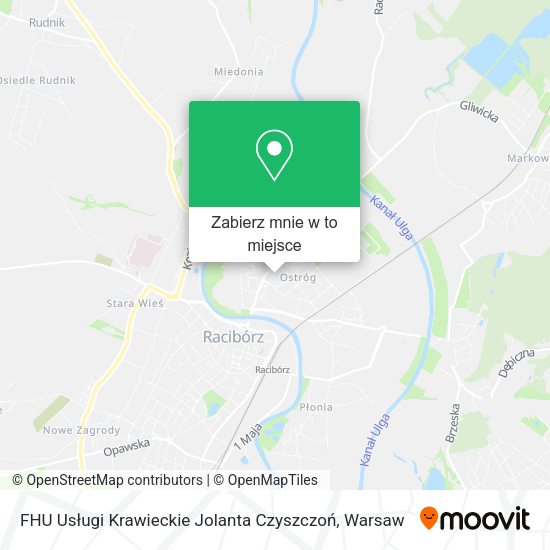 Mapa FHU Usługi Krawieckie Jolanta Czyszczoń