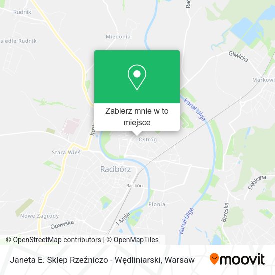 Mapa Janeta E. Sklep Rzeźniczo - Wędliniarski