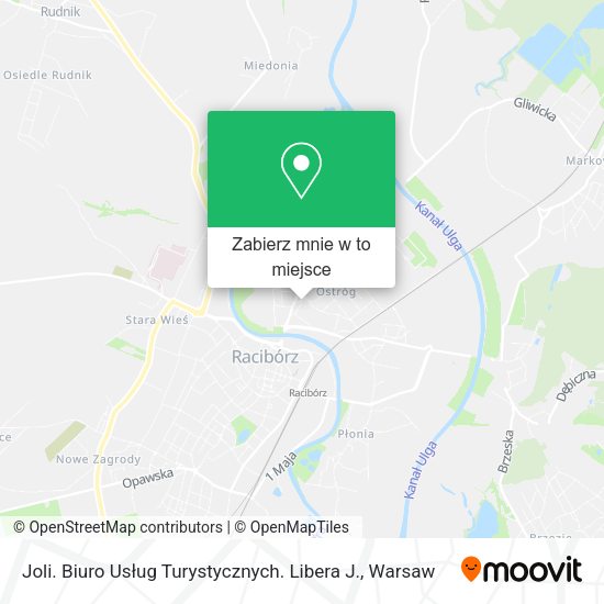 Mapa Joli. Biuro Usług Turystycznych. Libera J.