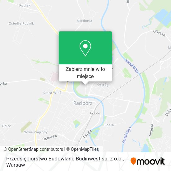 Mapa Przedsiębiorstwo Budowlane Budinwest sp. z o.o.