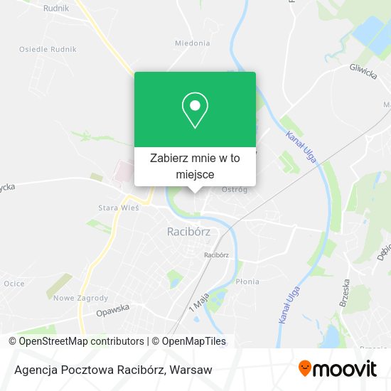 Mapa Agencja Pocztowa Racibórz