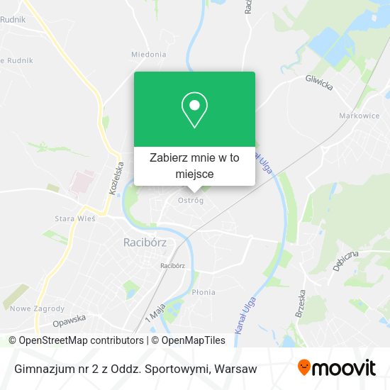 Mapa Gimnazjum nr 2 z Oddz. Sportowymi