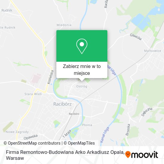 Mapa Firma Remontowo-Budowlana Arko Arkadiusz Opala