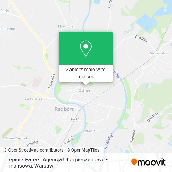 Mapa Lepiorz Patryk. Agencja Ubezpieczeniowo - Finansowa