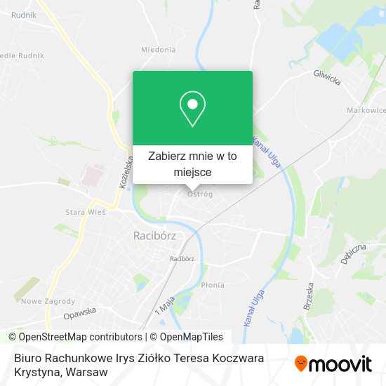 Mapa Biuro Rachunkowe Irys Ziółko Teresa Koczwara Krystyna