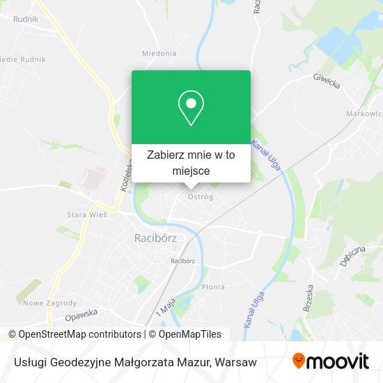 Mapa Usługi Geodezyjne Małgorzata Mazur