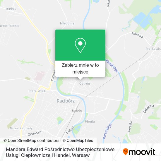 Mapa Mandera Edward Pośrednictwo Ubezpieczeniowe Usługi Ciepłownicze i Handel