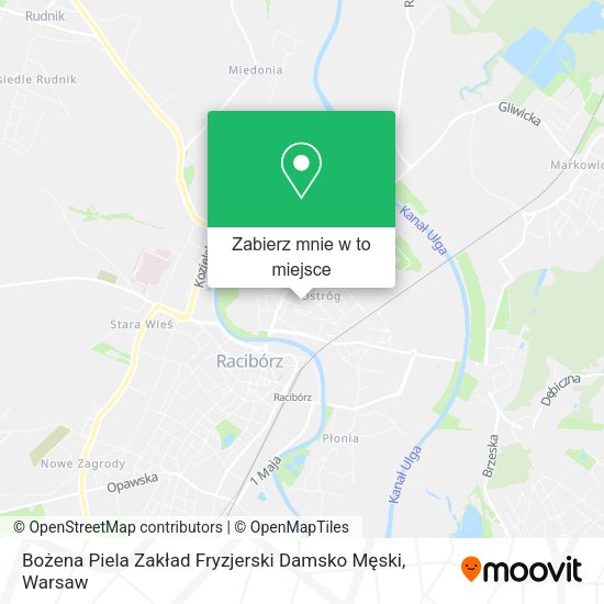 Mapa Bożena Piela Zakład Fryzjerski Damsko Męski