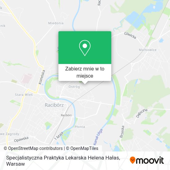 Mapa Specjalistyczna Praktyka Lekarska Helena Hałas