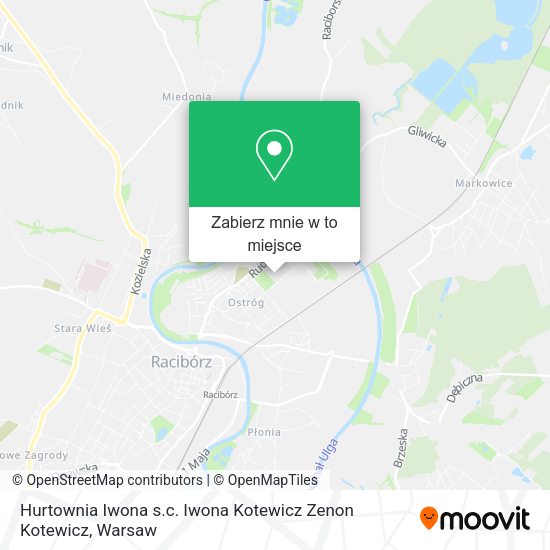 Mapa Hurtownia Iwona s.c. Iwona Kotewicz Zenon Kotewicz