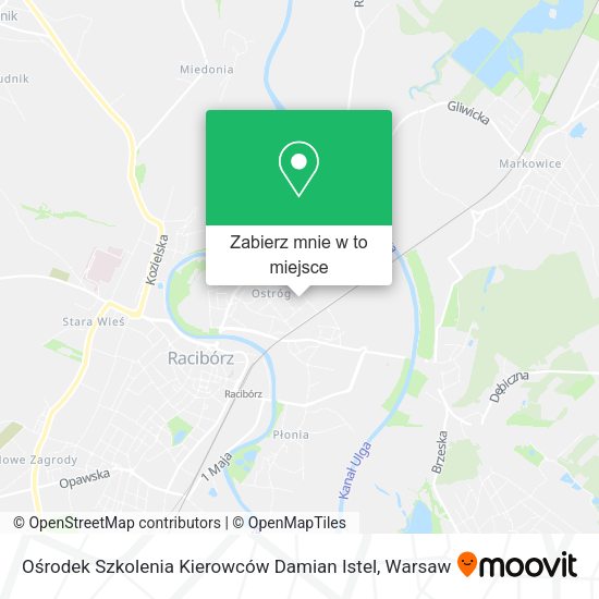 Mapa Ośrodek Szkolenia Kierowców Damian Istel