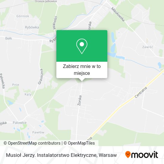 Mapa Musioł Jerzy. Instalatorstwo Elektryczne