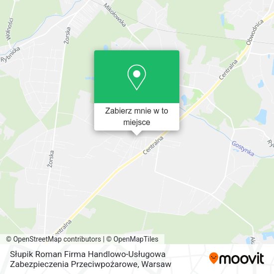 Mapa Słupik Roman Firma Handlowo-Usługowa Zabezpieczenia Przeciwpożarowe