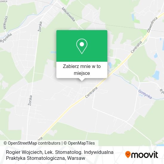 Mapa Rogier Wojciech, Lek. Stomatolog. Indywidualna Praktyka Stomatologiczna