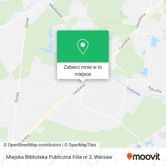 Mapa Miejska Biblioteka Publiczna Filia nr 2