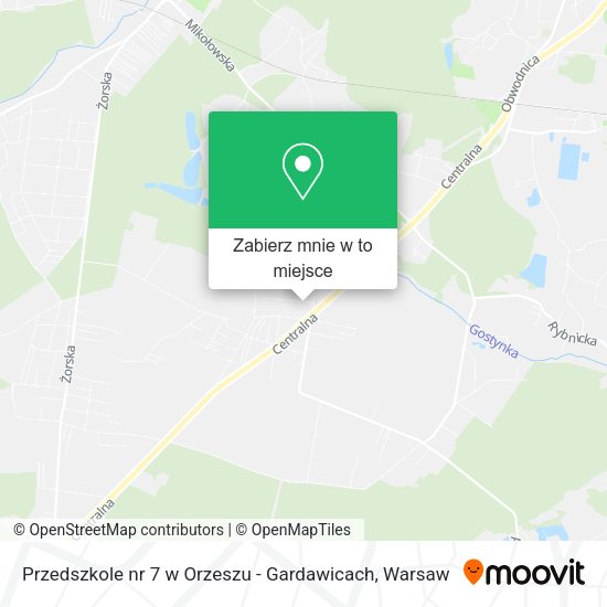 Mapa Przedszkole nr 7 w Orzeszu - Gardawicach