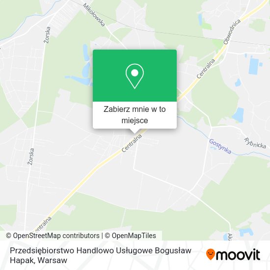 Mapa Przedsiębiorstwo Handlowo Usługowe Bogusław Hapak