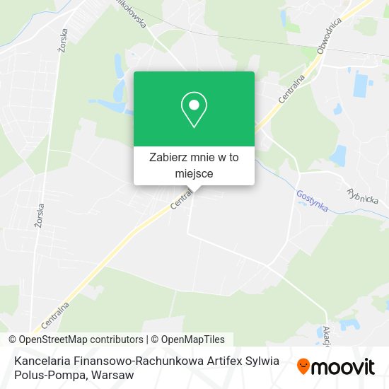 Mapa Kancelaria Finansowo-Rachunkowa Artifex Sylwia Polus-Pompa