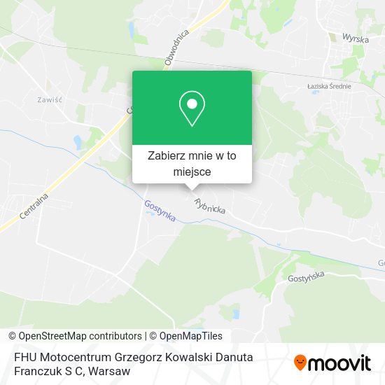 Mapa FHU Motocentrum Grzegorz Kowalski Danuta Franczuk S C