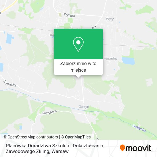 Mapa Placówka Doradztwa Szkoleń i Dokształcania Zawodowego Zkling