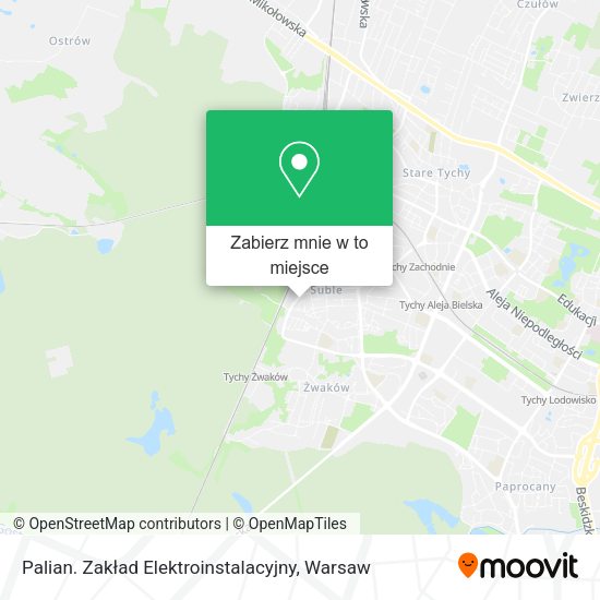 Mapa Palian. Zakład Elektroinstalacyjny