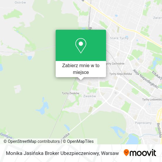 Mapa Monika Jasińska Broker Ubezpieczeniowy