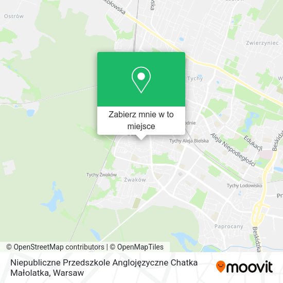 Mapa Niepubliczne Przedszkole Anglojęzyczne Chatka Małolatka