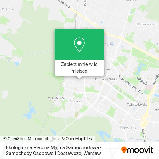 Mapa Ekologiczna Ręczna Myjnia Samochodowa - Samochody Osobowe i Dostawcze