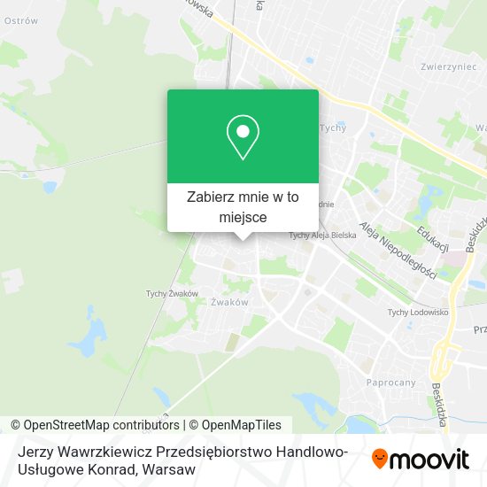 Mapa Jerzy Wawrzkiewicz Przedsiębiorstwo Handlowo-Usługowe Konrad