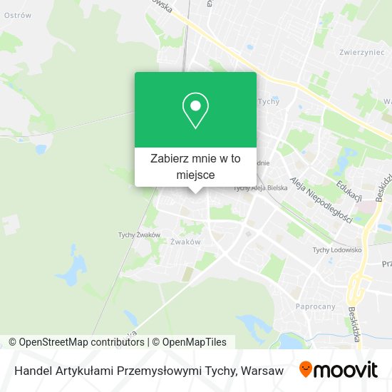 Mapa Handel Artykułami Przemysłowymi Tychy