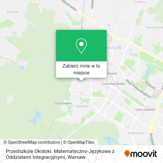 Mapa Przedszkole Okidoki. Matematyczno-Językowe z Oddziałami Integracyjnymi