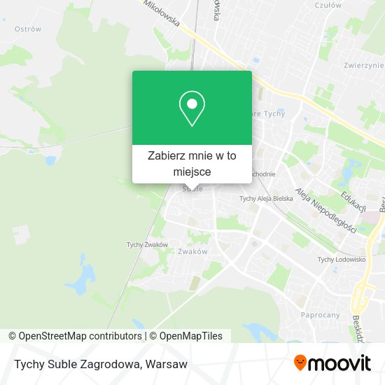 Mapa Tychy Suble Zagrodowa