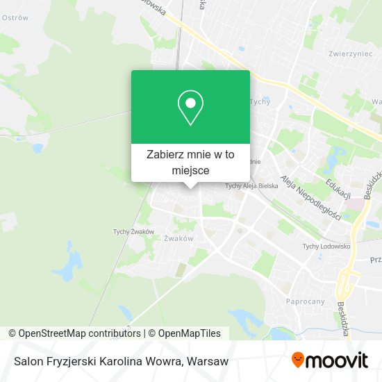 Mapa Salon Fryzjerski Karolina Wowra