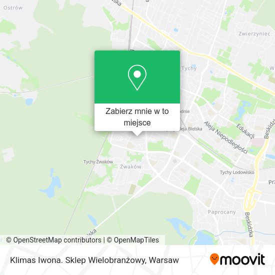 Mapa Klimas Iwona. Sklep Wielobranżowy