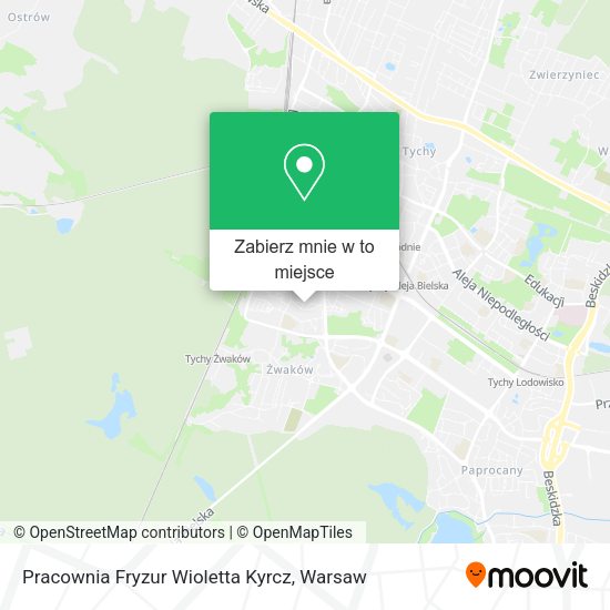 Mapa Pracownia Fryzur Wioletta Kyrcz