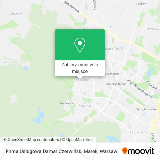 Mapa Firma Usługowa Damar Czerwiński Marek