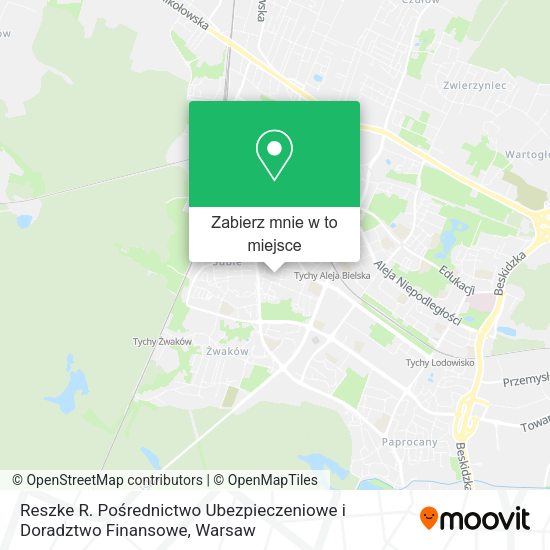 Mapa Reszke R. Pośrednictwo Ubezpieczeniowe i Doradztwo Finansowe