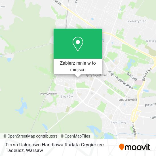 Mapa Firma Usługowo Handlowa Radata Grygierzec Tadeusz